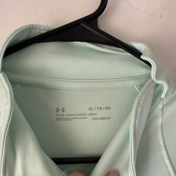 Under Armour XL Mint Green Quarter Zip Pullover Long Sleeve Athletic Top‎ - Picture 6 of 9